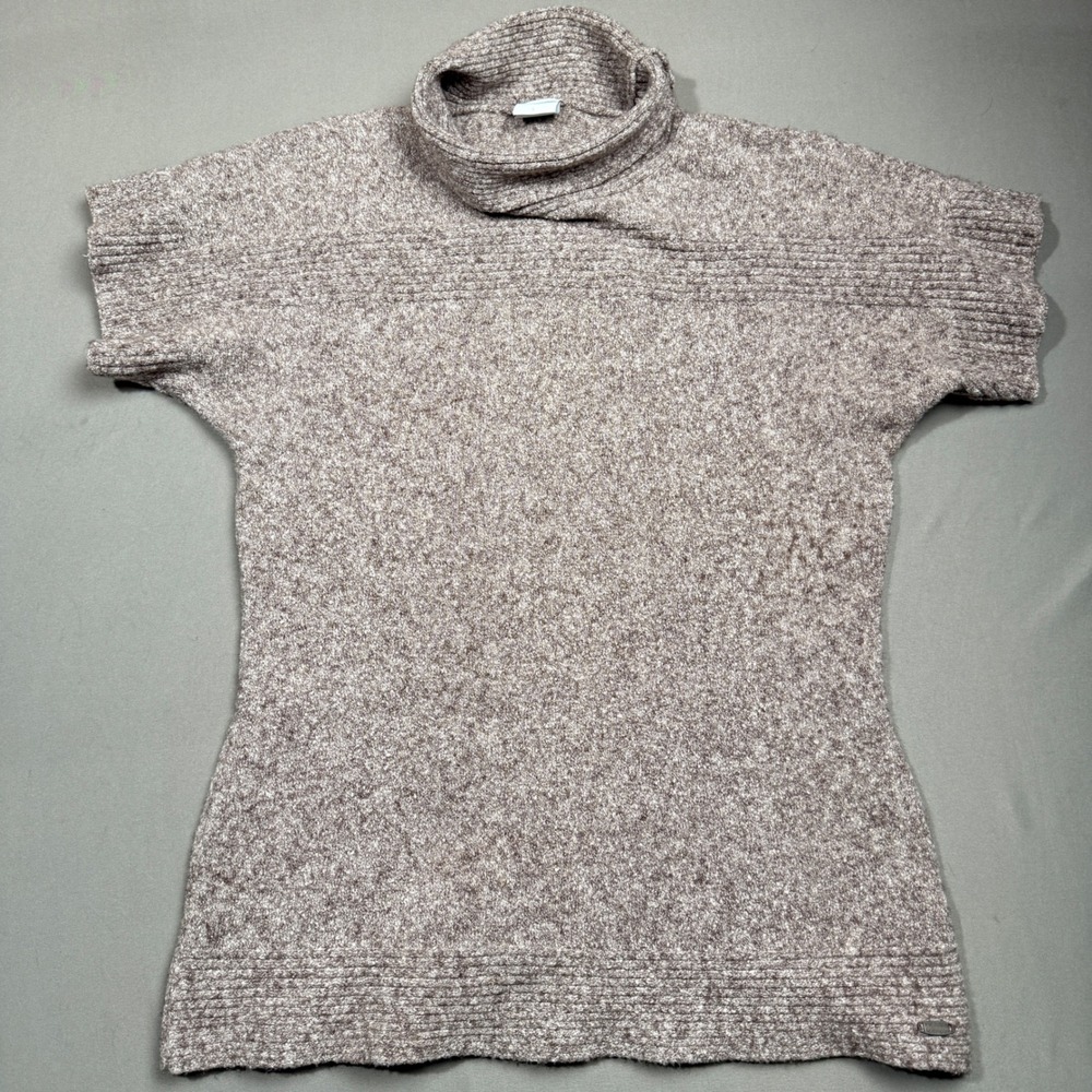 Columbia Womens Sweater Knit‎ Short Sleeve Cowl Neck Pullover Gray Large